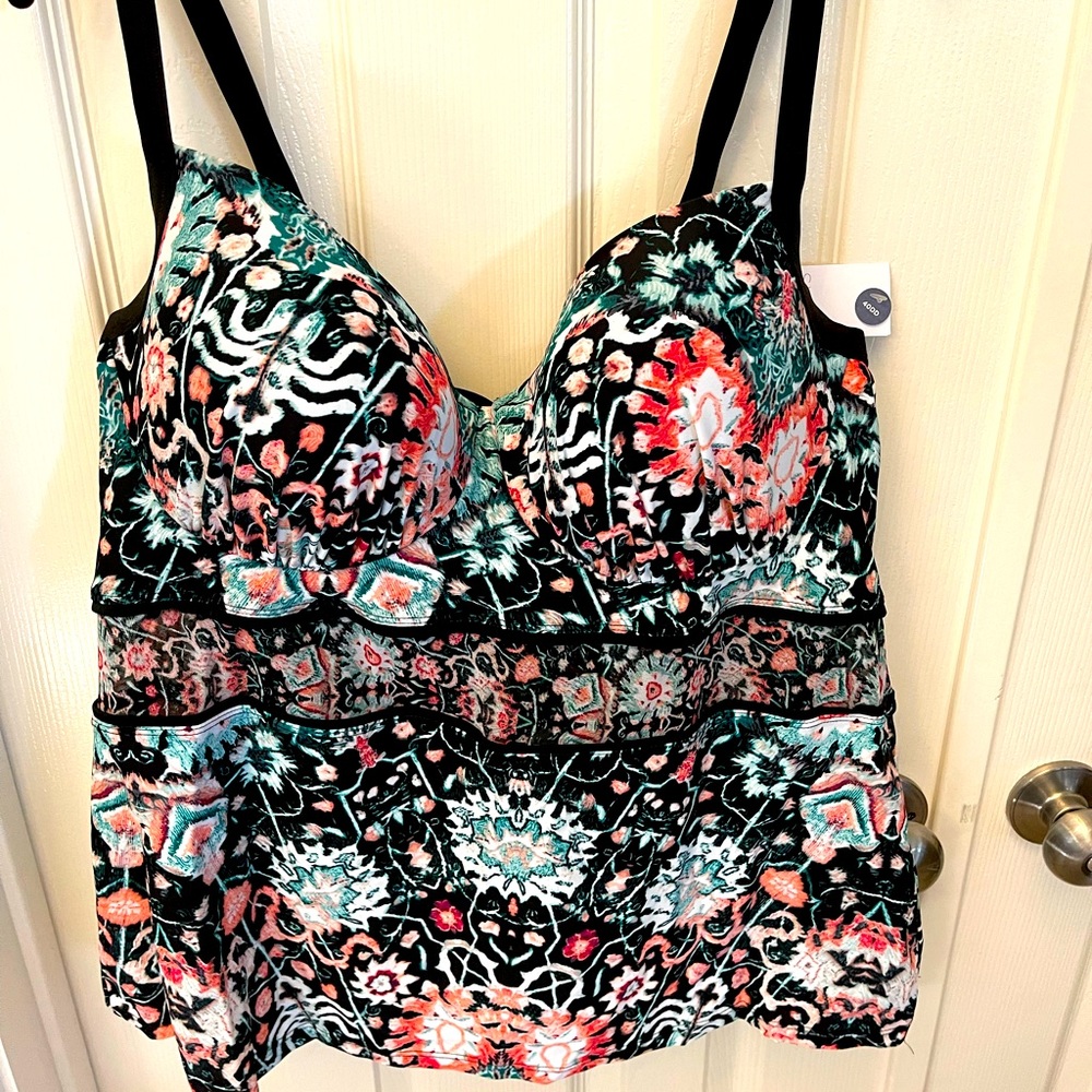 Brand New tankini swim top with balconette bra